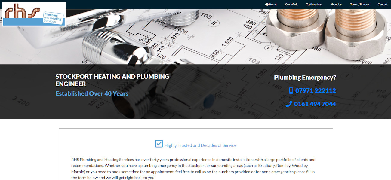 A north west based plumbing site design.