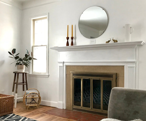 Living room fireplace design