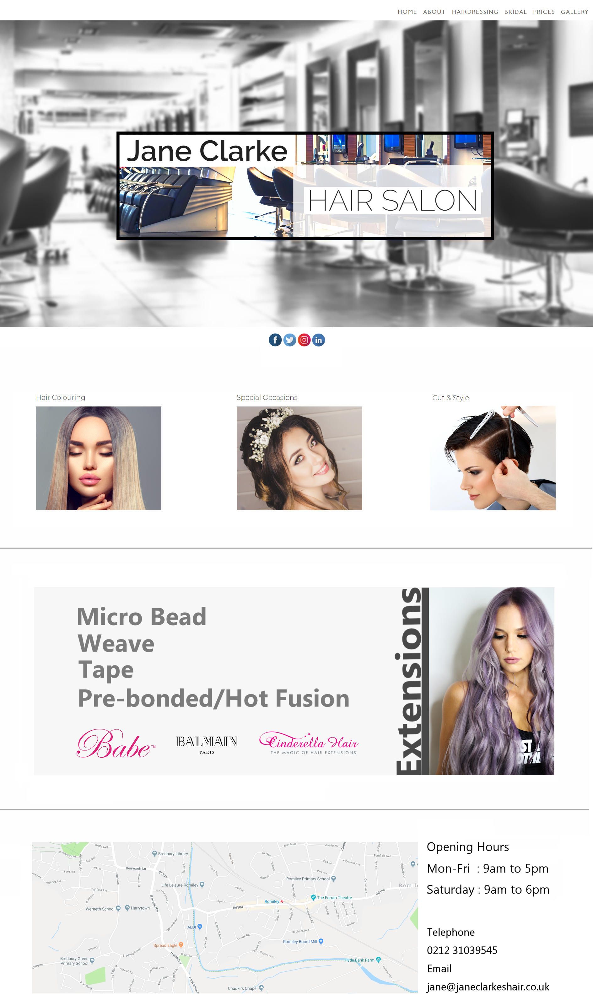 Template example style for a salon